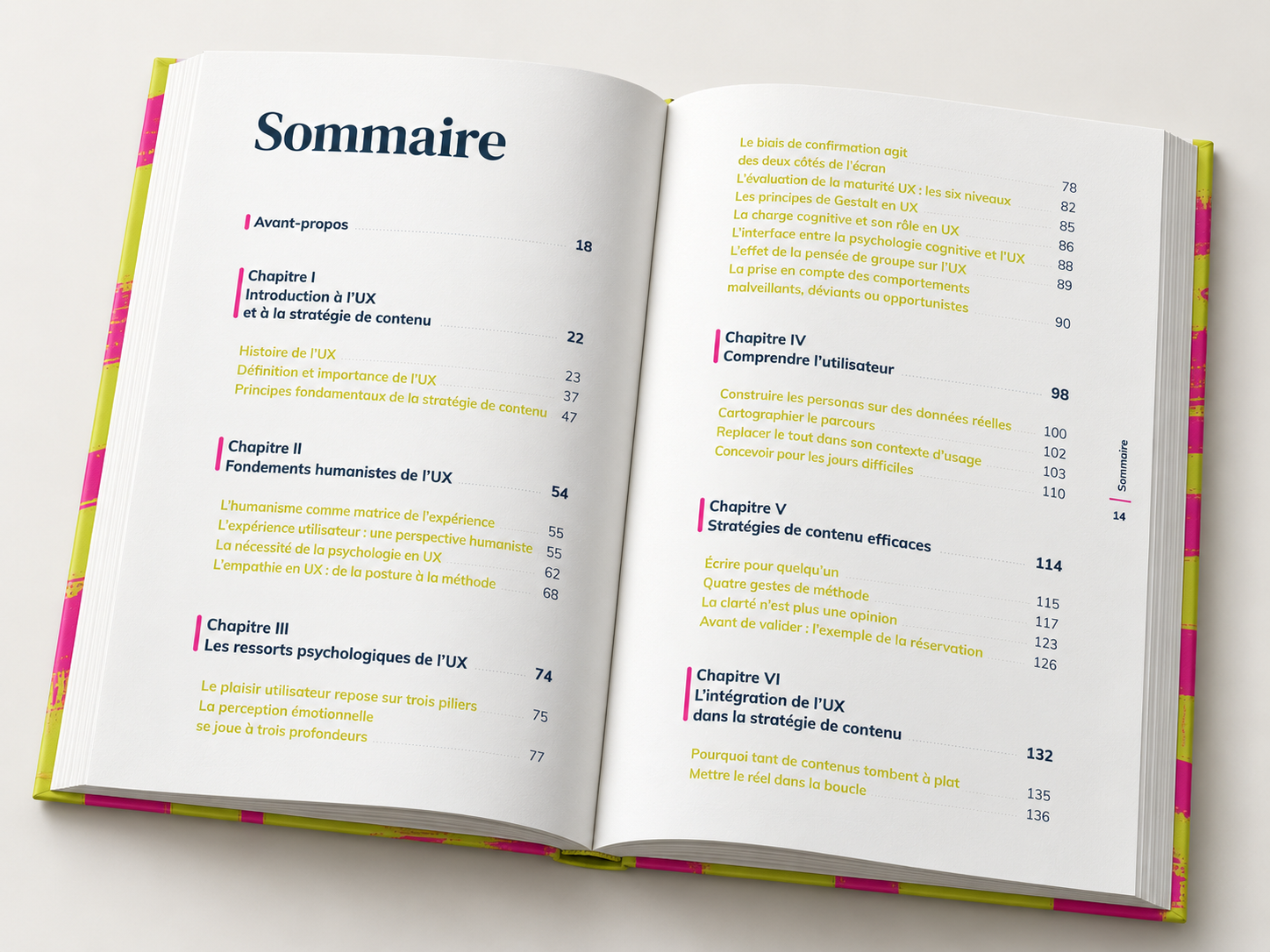 Pages intérieures du livre : l'avant-propos et le préambule